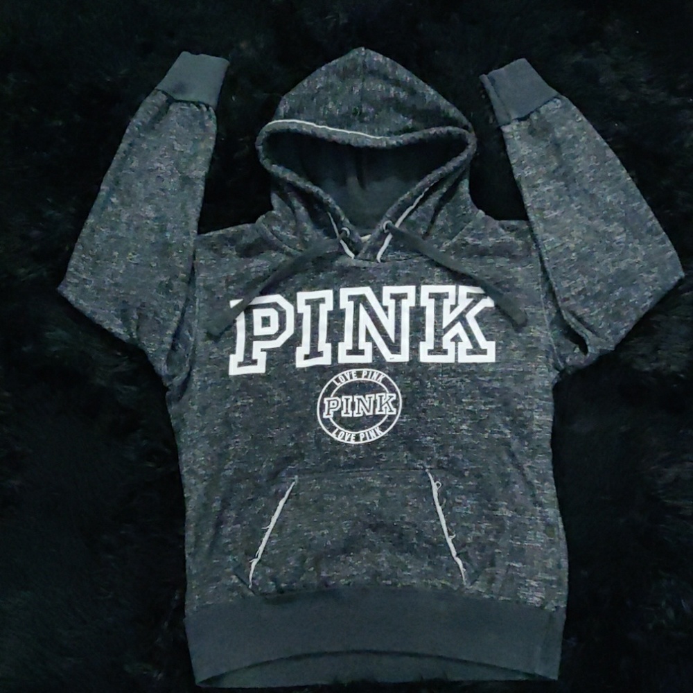 Pink by Victoria's secret grey hoodie